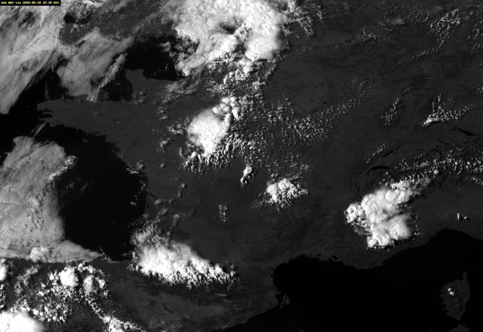 Dernière image satellite visible de la France
