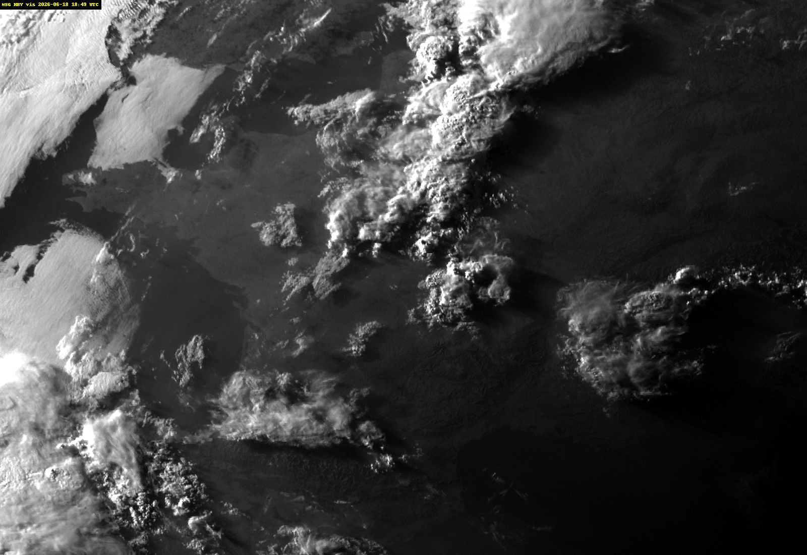 Dernière image satellite visible de la France