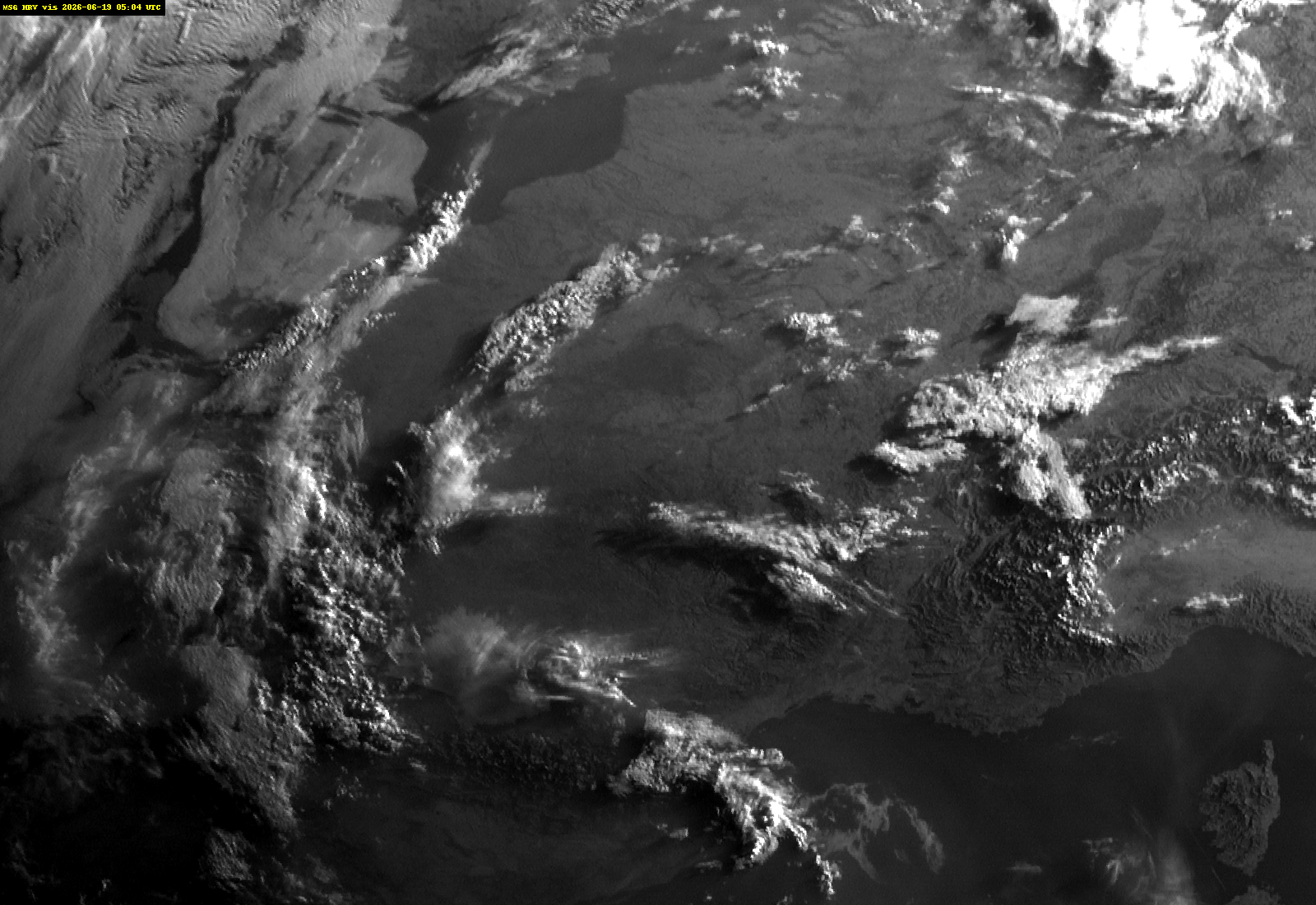 Dernière image satellite visible de la France