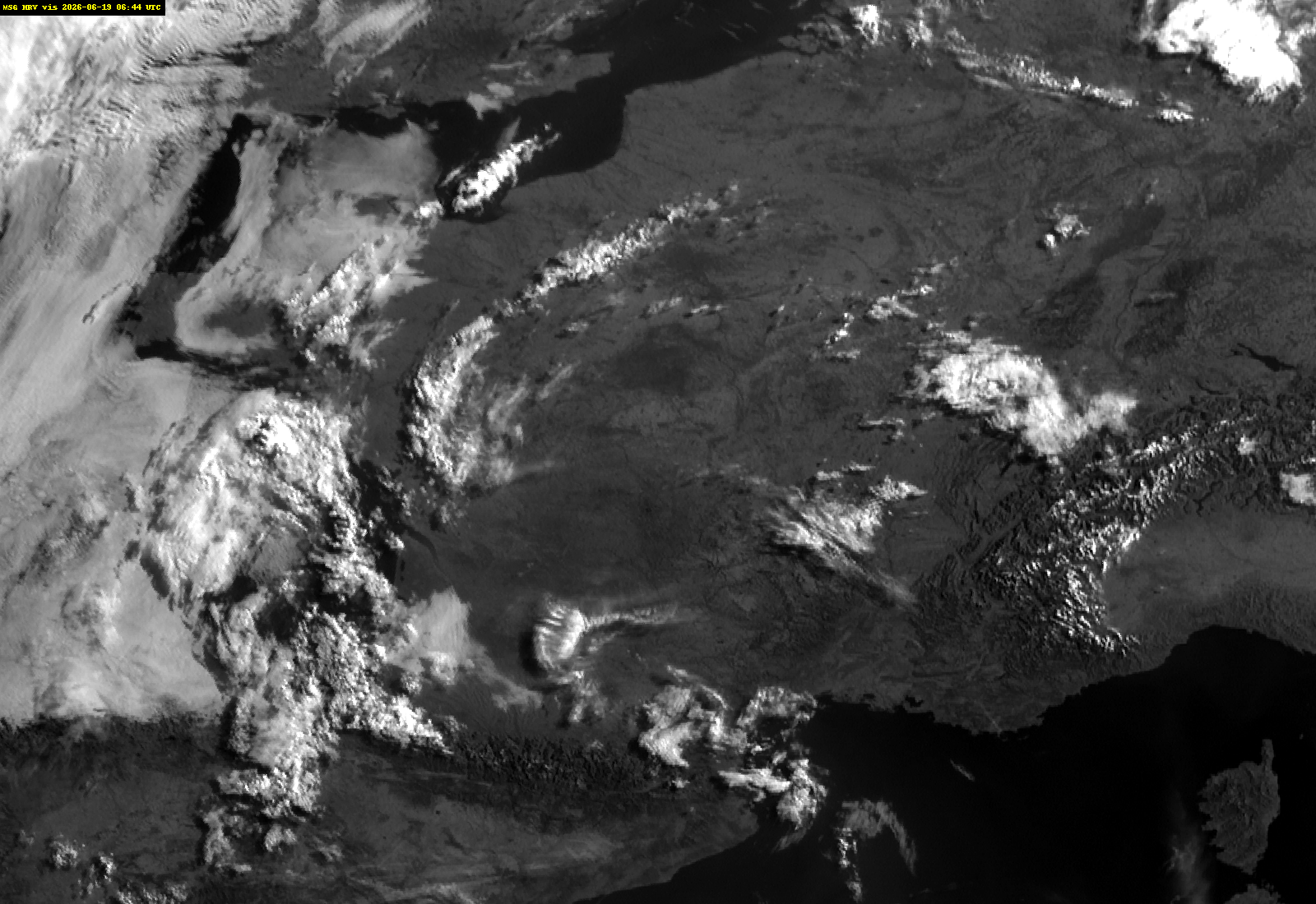 Dernière image satellite visible de la France