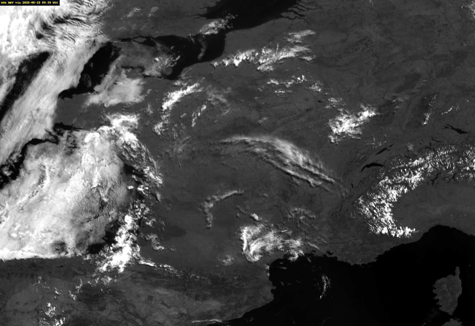 Dernière image satellite visible de la France