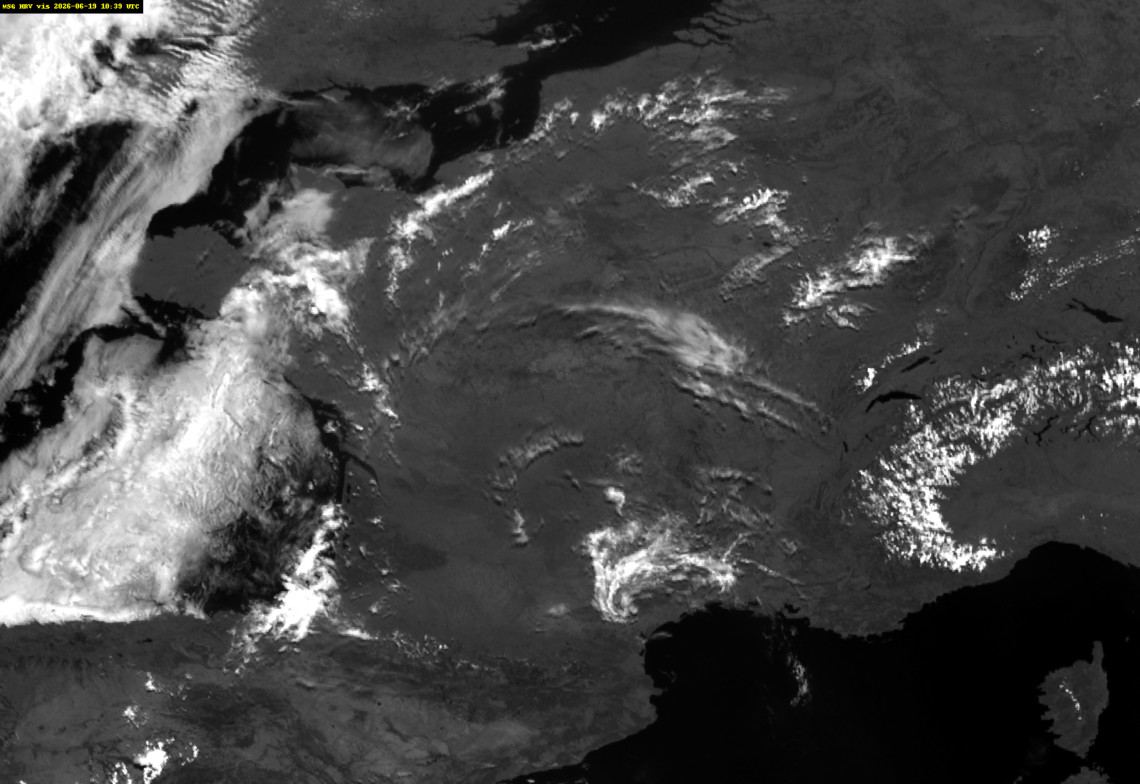 Dernière image satellite visible de la France
