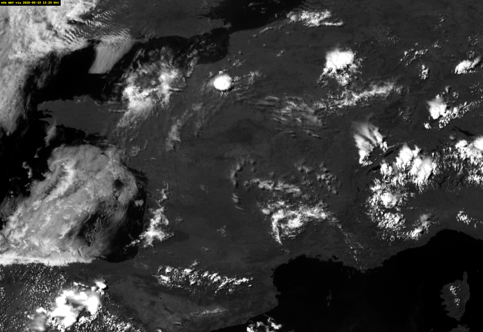 Dernière image satellite visible de la France