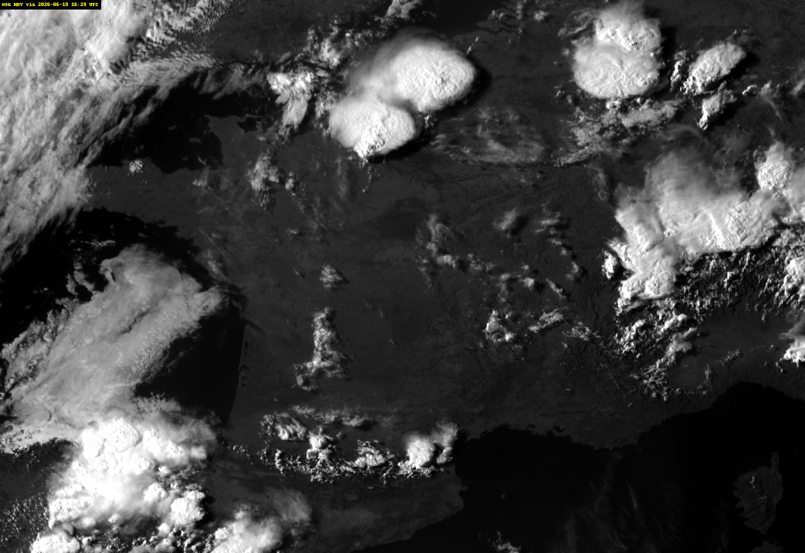 Dernière image satellite visible de la France