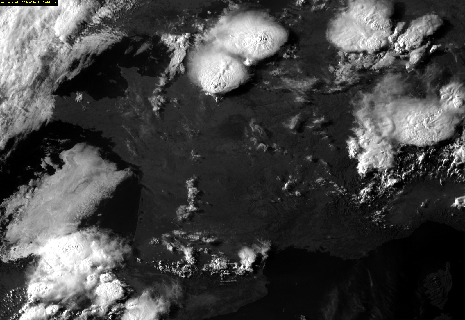 Dernière image satellite visible de la France