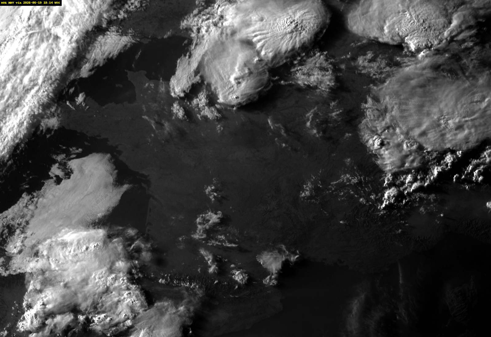 Dernière image satellite visible de la France